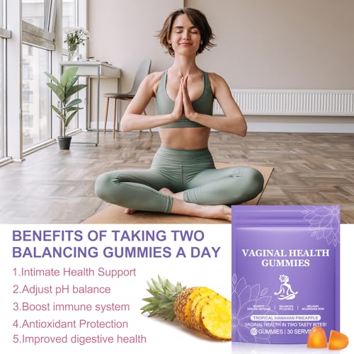 Image of Premium Feminine Balance Gummies,Vital Vaginal Probiotics Source Feminine Gummies,Pineapple Flavor for Women ph,for Women of All Ages - Probiotics for Digestion, Gut Health, Immune Support