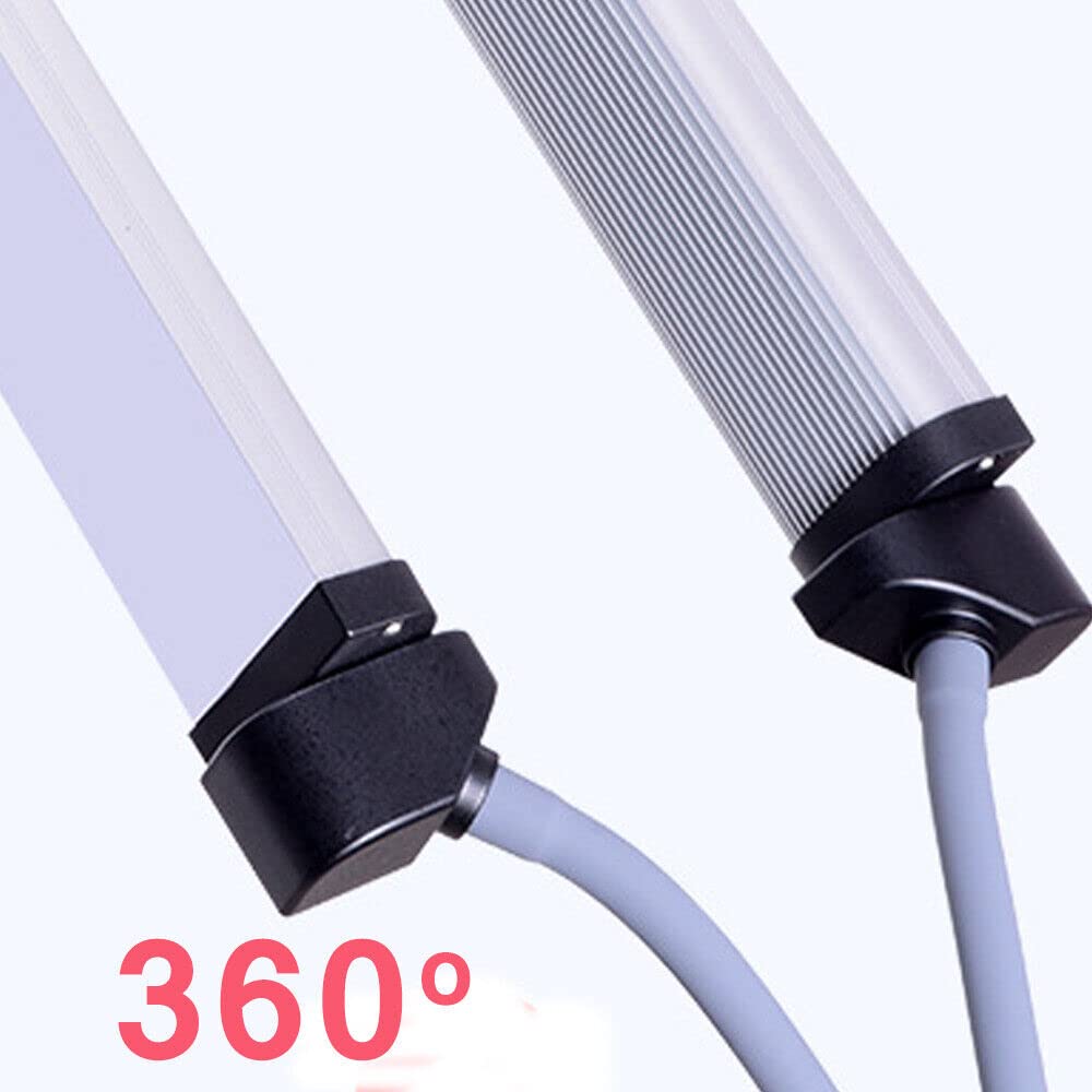 Juego de luces LED regulables para fotografía, iluminación de estudio con trípode y bolsa de transporte para maquillaje, pestañas, cejas, tatuajes, extensión de pestañas, lámpara de luz diurna |