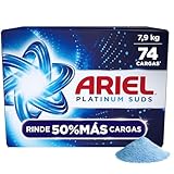 Ariel Detergente en Polvo Platinum Suds, 74 Cargas 7,9kg