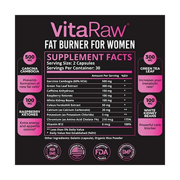 Weight Loss Pills for Women, Diet Pills for Women, The Best Fat Burners for Women, This Thermogenic Fat Burner is a Natural Appetite Suppressant & Metabolism Booster Supplement, Helps Reduce Belly Fat