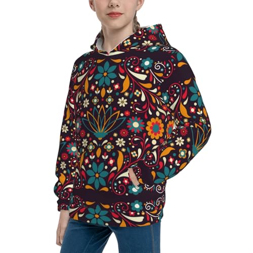 Colorful Mexican2 Kid Hoodies Boys Sweatshirts Girls Pullover with Pocket2