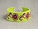 Handmade embroidered bracelet with кaspberry flower