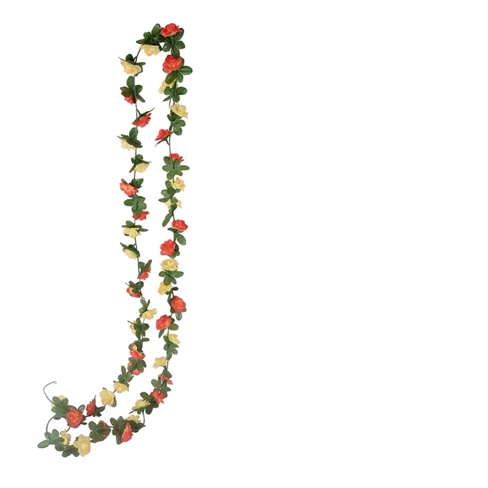 Ayztantine artificial flowers Silk Rose Flower Vine Green Plant Leaves Artificial Foliage String Wedding Garland Hanging Home Garden Decoration