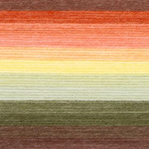 Image of Lion Brand Yarn, Mandala DK Lightweight Yarn for Knitting, Crochet, and Crafts, Sandman, 1 Pack, Self-Striping Acrylic Fiber for Baby Blankets, Multicolor Shawls and Variegated Cardigans