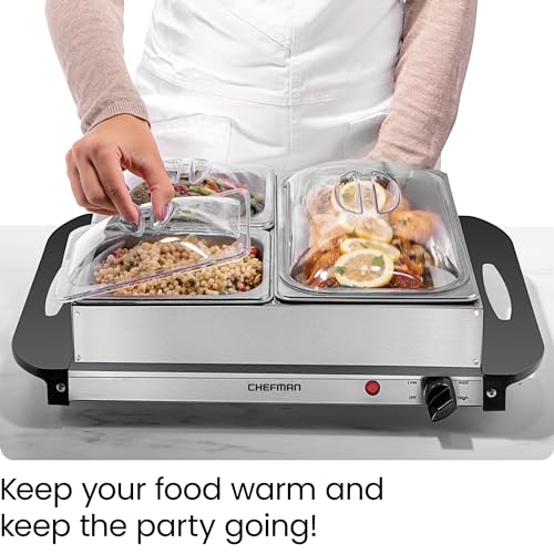 image for Chefman Electric Buffet Server + Warming Tray w/Adjustable Temperature