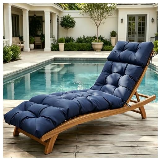 Aegisun Outdoor Chaise Lounge Cushions, Waterproof Lounge Chair Cushions