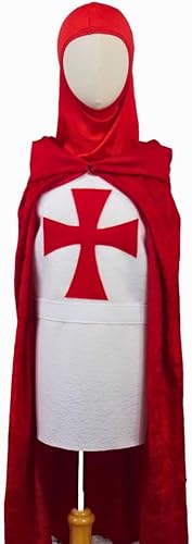 Miniatura 2 de Deluxe KNIGHT TEMPLAR Costume Set (Medieval, Renaissance, Ren Fest) - Baby, Toddler, Kids, Teen, and Adult Sizes (Toddler 2-4y, Red)
