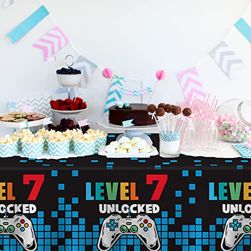 Orikek 7Th Happy Birthday Party Supplies Tablecloth Decorations For Video Game Kids Official Teen Player On Birthday Party Decoration Picnic Camping Plastic Table Cover Supplies #TOP3