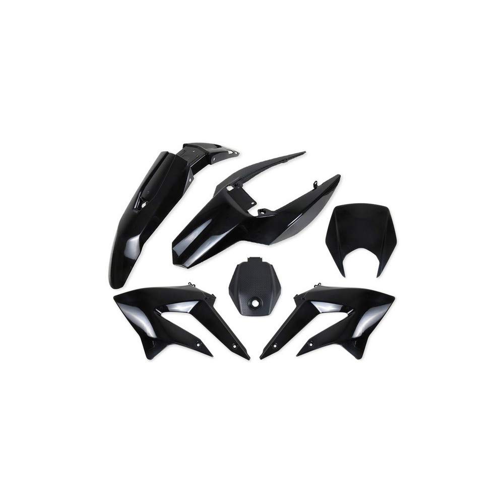 Teknix Derbi Senda - Carenado (6 Piezas), Color Negro