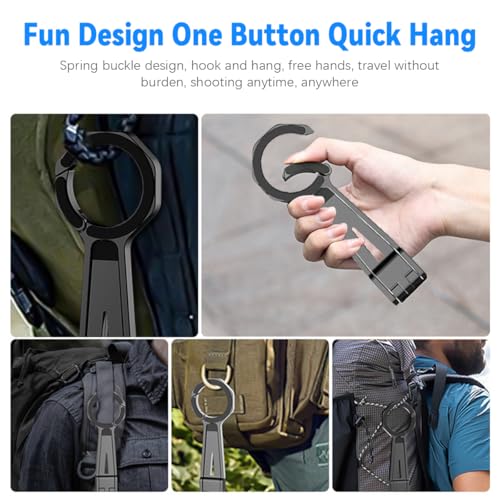 Image of ZORBES Magnetic Phone Tripod Stand for iPhone, 360 Degree Adjustable Aluminium Maglock Smartphone SelfieTripod Pocket Cell Phone Stand Magnet Quick Mount Compatible with iPhone 16 15 14 13 12