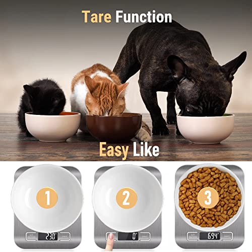 Food Kitchen Scale, Digital Grams And Ounces For Weight Loss, Baking, Cooking, Keto And Meal Prep, Lcd Display, Medium, 304 Stainless Steel, Slim Accurate Scale 22Lb 10Kg, Ounces And Grams #TOP5