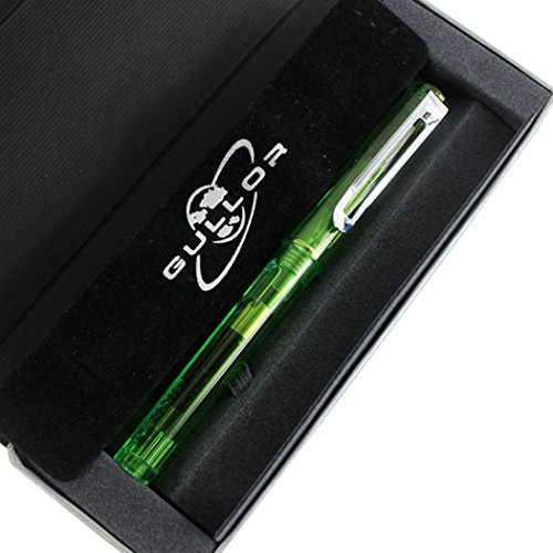 Gullor Transparent Fountain Pen 5099 Original Pen Pouch Gift Box Set - Green #TOP3