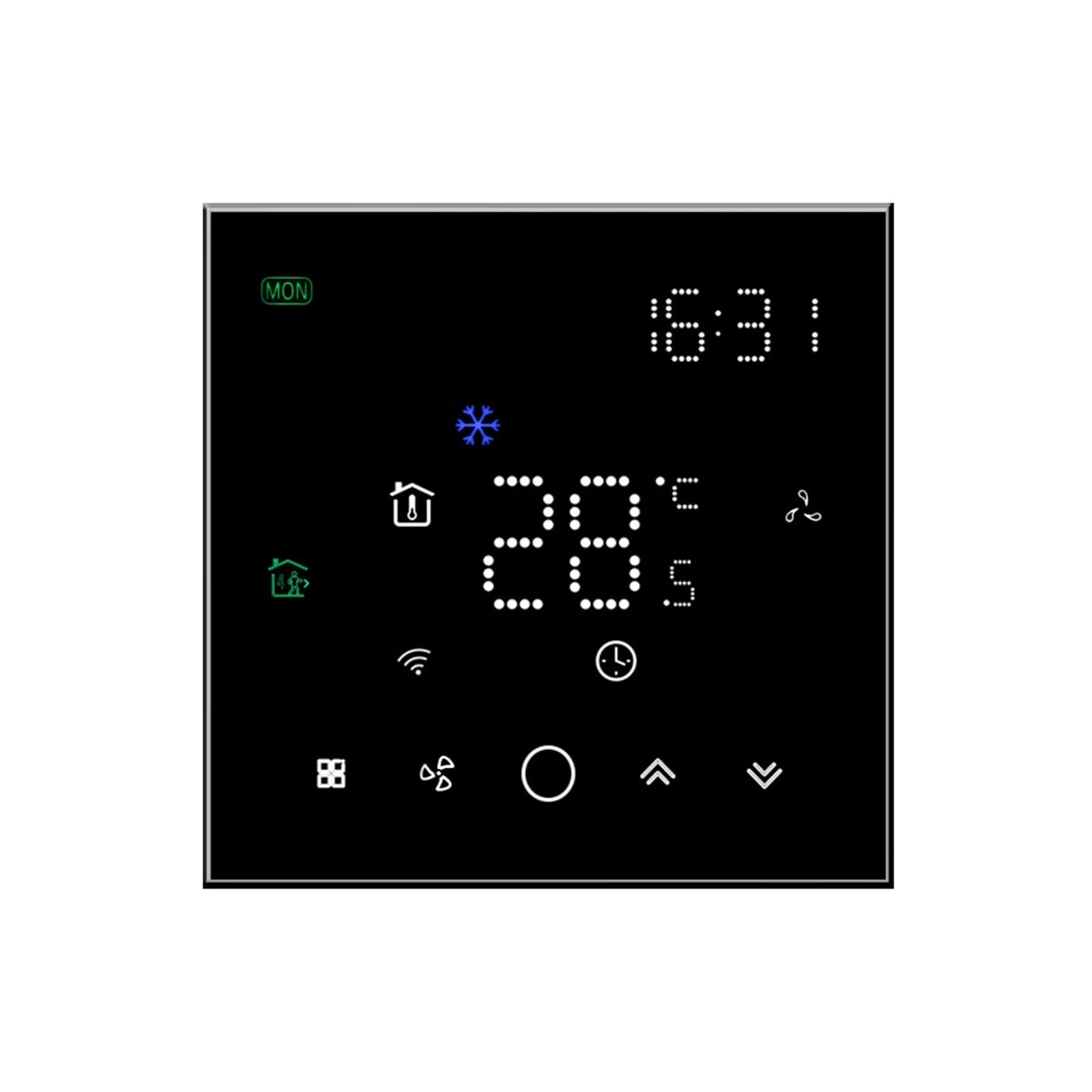 Central Air Conditioning Thermostat Control Panel Smart WiFi Thermostat Central Air Conditioner Wireless Temperature Controller 2&4 Pipe Fan Coil Unit(NO WIFI ADN MODBUS)