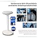 Backerz Ergonomischer Hocker - Bürohocker mit 40-60 cm Höhenverstellung - Sitz- und Stehhocker - wackelhocker - Arbeitshocker für Zuhause und im Büro - Bezogen mit wasserabweisendem Stoff, Weiß
