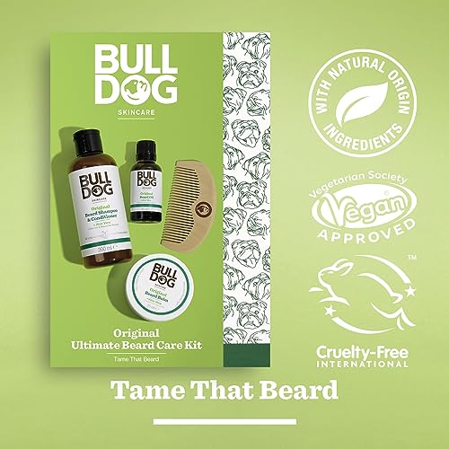BULLDOG SKINCARE - Ultimate Beard Care Giftset for Men | Beard Shampoo & Conditioner, Beard Balm, Beard Oil and Comb - Image 5