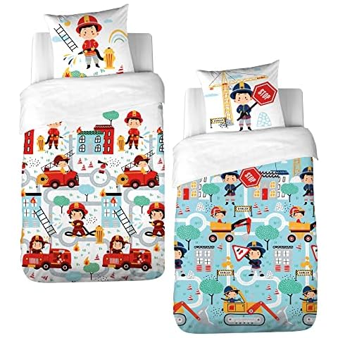 Parure de lit enfant CÔTE DECO Pompier Cover