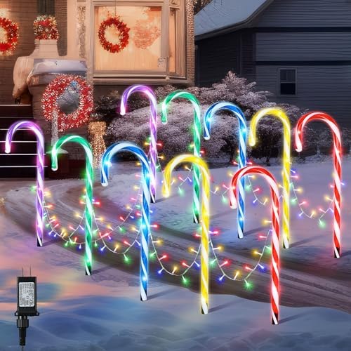 Amazon.com : 6 Pack Smart Candy Cane Pathway Lights with App Remote ...