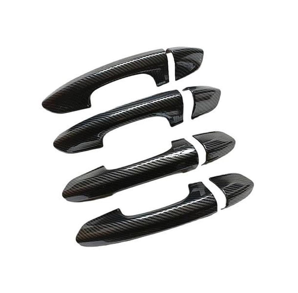 Sxqpocar 4Handle No Keyhole Carbon Fiber Door Handle Cover For Edge Mk2 2015~2020 Car Exterior Style Accessories Sticker Replacement Parts(4Handle No Keyhole)