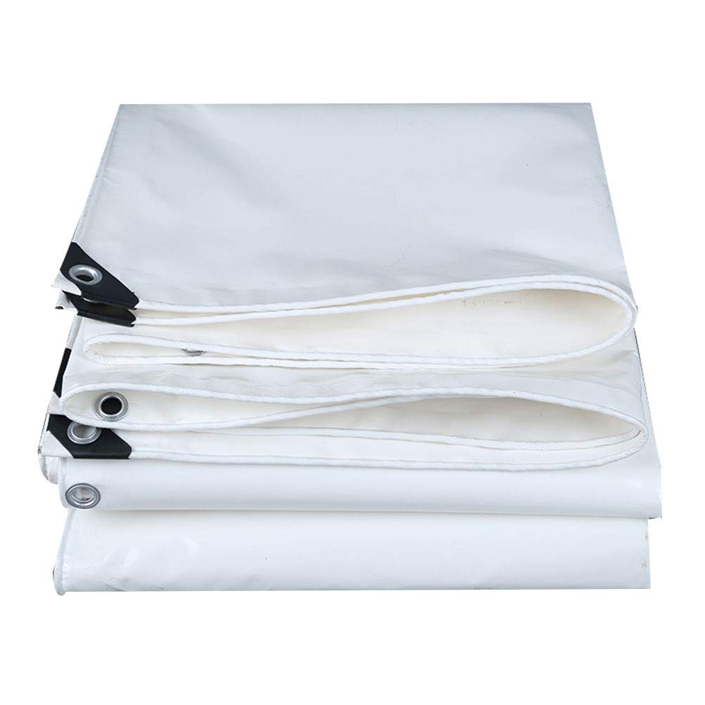 Lona impermeable pesada exterior con protector solar blanco para sombra de camión 4x8m