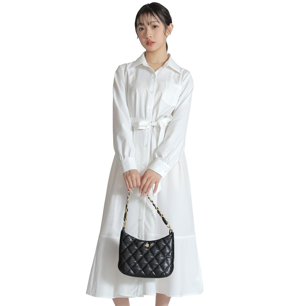 Amazon.co.jp: [LINKINGS] ワンピース シャツワンピース
