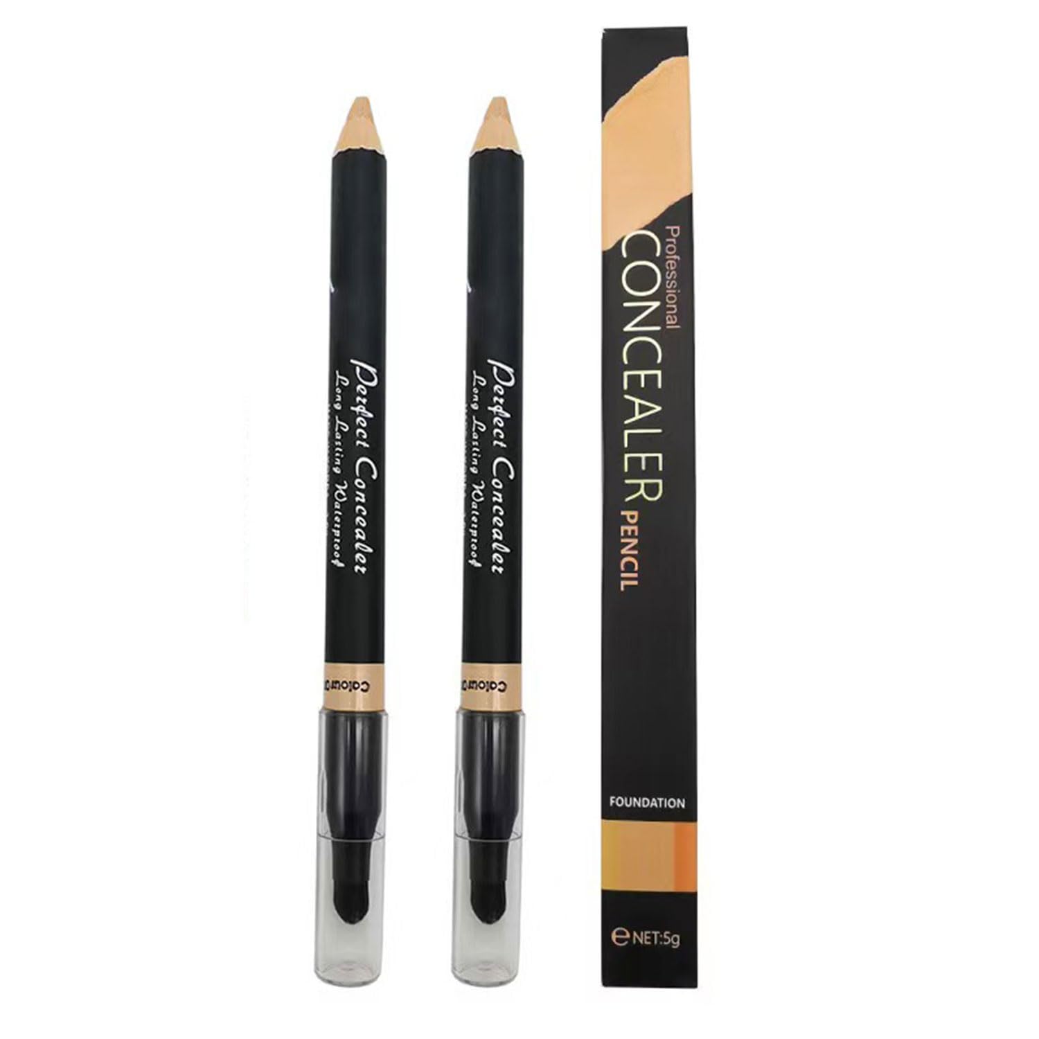 MakbeatyConcealer Pencil for Face Double-sided Under Eye Concealer Waterproof, long-lasting and natural easy to apply perfect for daily makeup and party makeup(2 pieces)