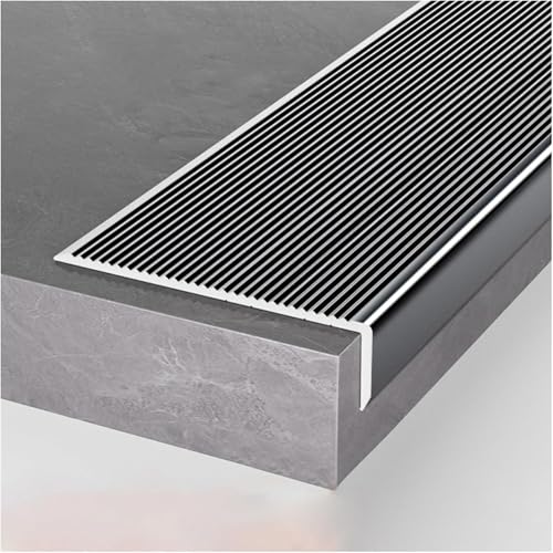 Borde de escalera de aluminio para escaleras seguras de madera y azulejos