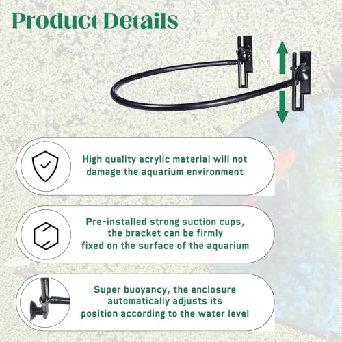 Image of Psyqtsuary Floating Plant Corral for Aquarium, Floating Plant Fence for Aquarium Accessories, Fish Tank Plant Fence Adjustable Height with Water Level, Suitable for All Floating Plants and Aquariums