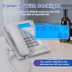 Corded Landline Phone with Caller ID, Speakerphone, Mute, 10 One-Touch Speed Dial Buttons, Desk Phones for Home & Office with Adjustable Volume, Telephone Landline Phones - 3 Year Replacement - Image 2
