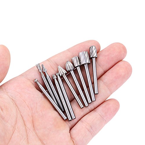 Set de 10 fresas para madera de acero de alta velocidad miniatura 4