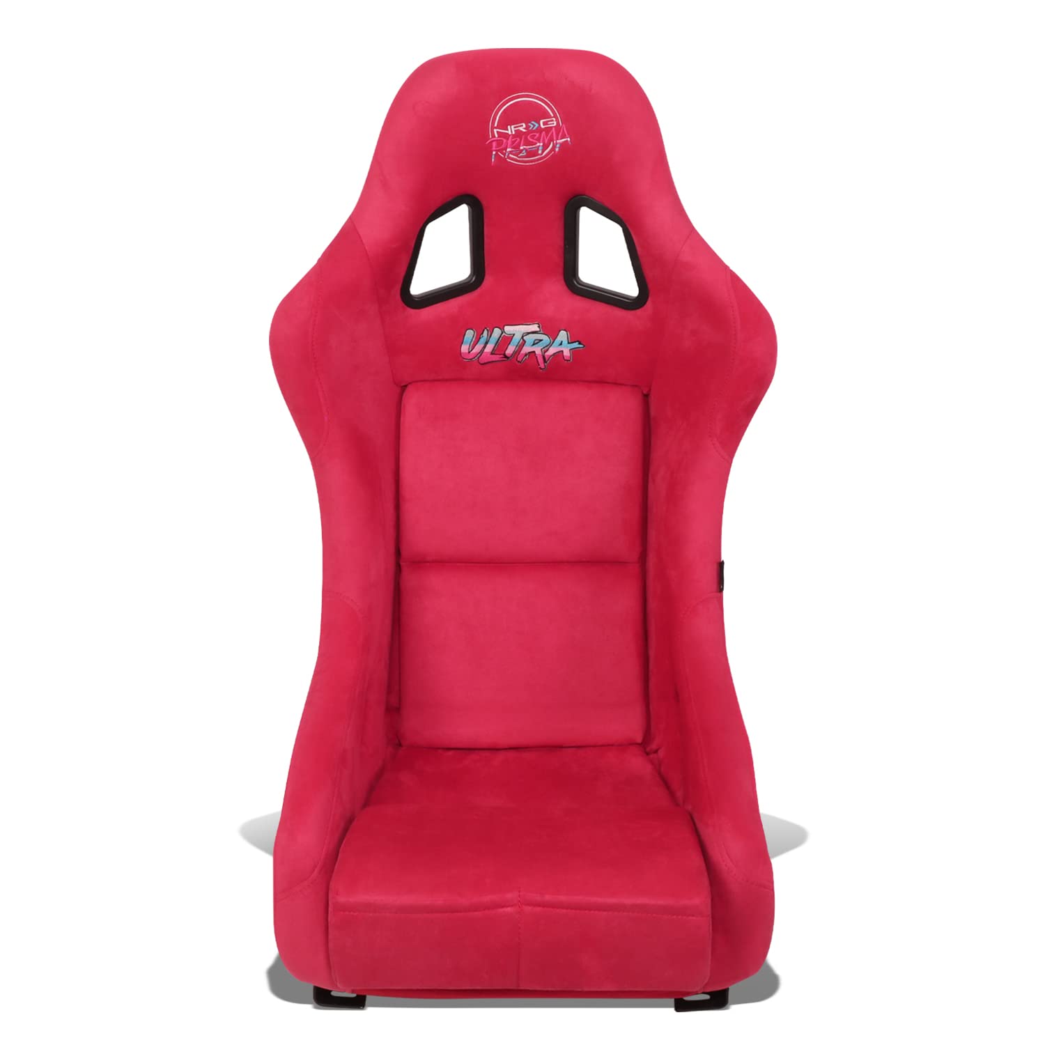 NRG Innovations NRG-FRP-303RD-ULTRA Universal Fixed Back Bucket Racing Seat with Side Mount Adapters for 6-Point Harnesses, Size M, Red Seat Cover, 22" W X 34" H X 21" D