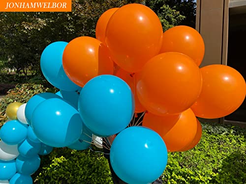 Image of Jonhamwelbor Orange Balloons 12 inch 100 Pack Orange Latex Balloons Helium for Halloween Autumn Party Decoration Balloon