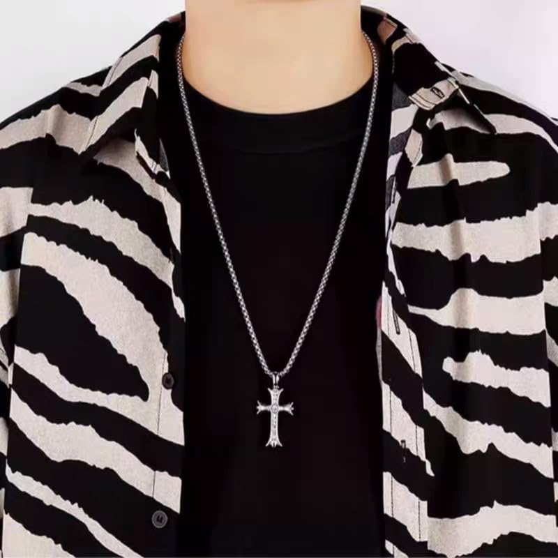 Image of SALTY ALPHA Anti Tarnish Stainless Steel Locket Neck Chain for Men | Stylish Pendant Necklace | Jewellery Accessories for Boys | Minimal Jewelry | Gifts for Boyfriend & Husband | Gift for Diwali, Christmas, Marriage, Birthday, Rakhi