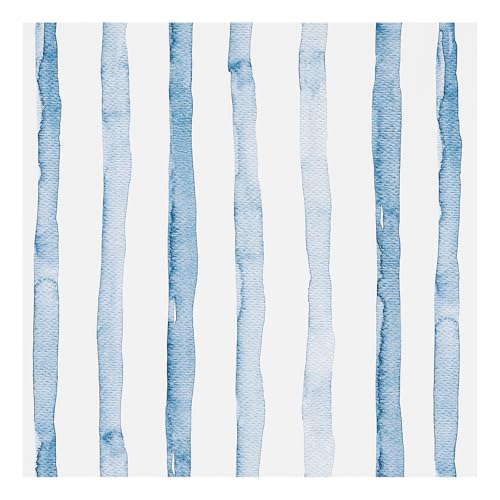 FENTIS Azul Efecto Rayas Anchas Papel Pintado Autoadhesivo Blanco...