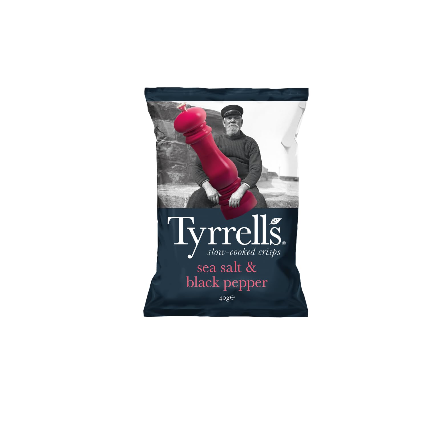 Patatas fritas con sal marina y pimienta negra TYRRELLS - 18 paquetes de 40 g