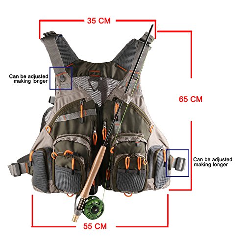 Lowpricenice Mesh Fly Fishing Vest (Adjustable Size)