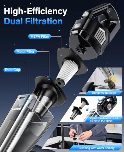 Image of Gxzsk Handheld Vacuum Cordless, Hand Held Car Vacuum, Hand Vacuum