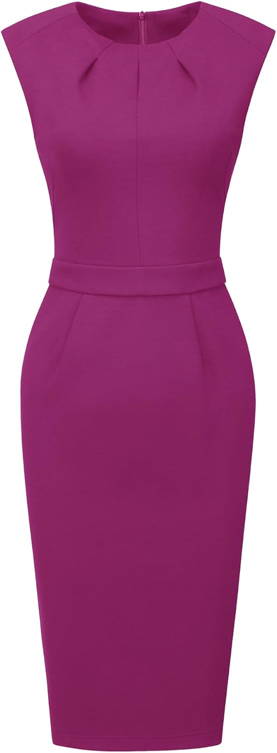 Women's Work Pencil Dresses Sleeveless Professional Business Sheath Dress