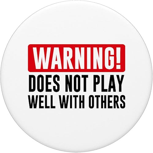 Miniatura 3 de Advertencia! No juega bien con otros - PopSockets de regalo divertido para amigas intercambiables PopGrip