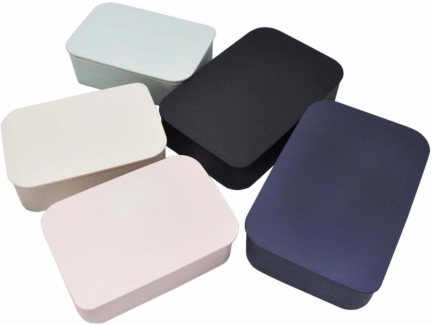Skater NLP5-A Painted 1-Tier Lunch Box, 16.9 fl oz (500 ml), Inner Core and Belt Included, Smoke, Blue, Made in Japan