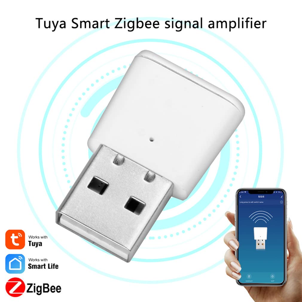XRC TECH Tuya ZigBee 3.0 Mini amplificateur de signal Répéteur de portée de signal Smart Home Contrôle par application intelligent Fonctionne avec passerelle ZigBee, (S1)