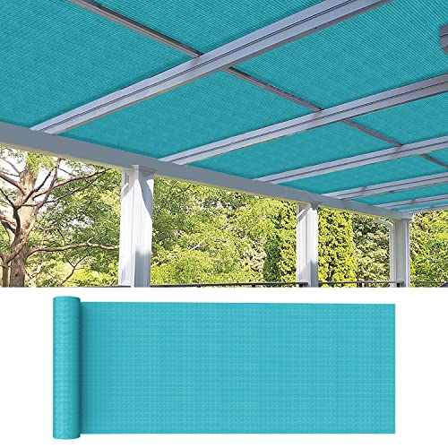 FLORALEAF 6'×227' Sun Shade Cloth Outdoor 95% UV Block Sunblock Shade Cover Fabric Roll Privacy Screen Fence for Pergola, Carport, Patio, Deck, Awning, Garden, Yard, Balcony, Backyard, Turquoise