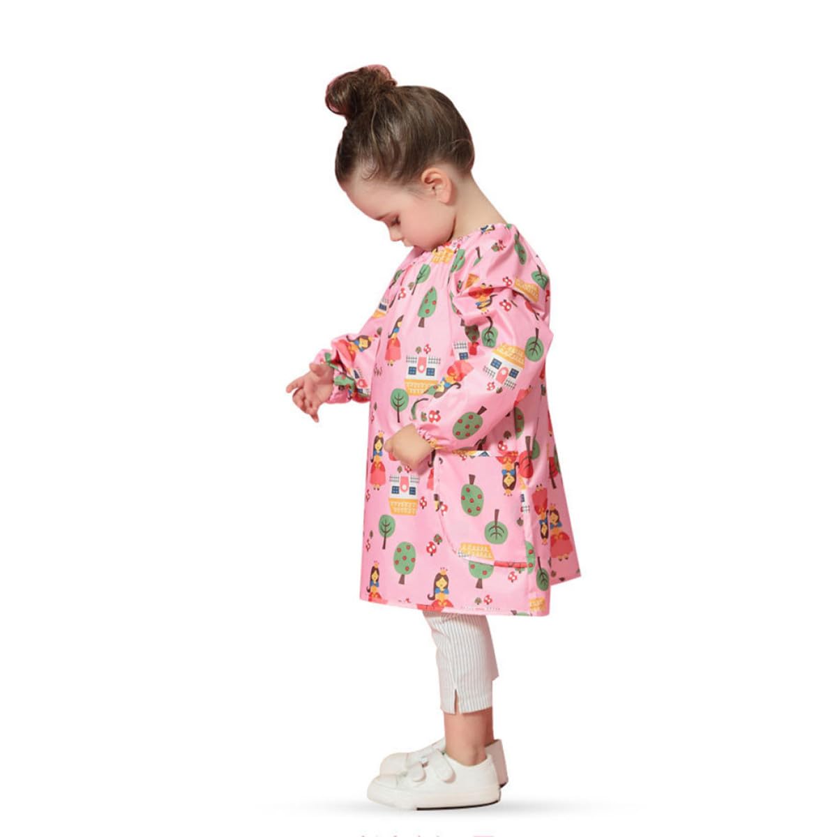 CHILDWEET Grembiule da Pittura per Camice da Disegno in Poliestere Rosa Taglia S Abbigliamento Protettivo Antimacchia e Traspirante per Attività Artistiche