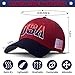 2 Pieces Patriotic Baseball Cap Adjustable Cotton Dad Hat USA Embroidered American Flag Cap for Men Women (Mixed Color)