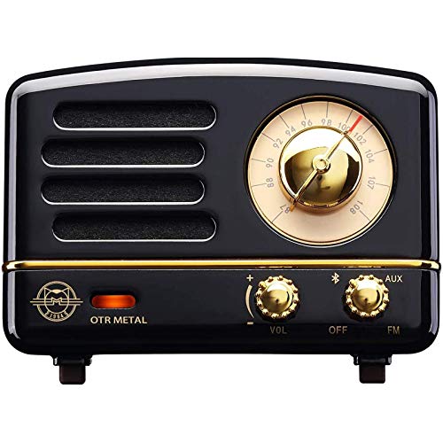 Altavoz Portátil Inalámbrico MUZEN OTR MATEL Radio Inalámbrico 5 Vatios con Funciones FM/AUX Conexión Inalámbraca Vintage Speaker Altavoz Bluetooth para Hogar Oficina y Exterior