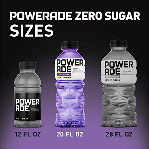 POWERADE ZERO, Zero Calorie Electrolyte Enhanced Sports Drinks, Grape, 20 fl oz, 24 Pack - Thumbnail 4
