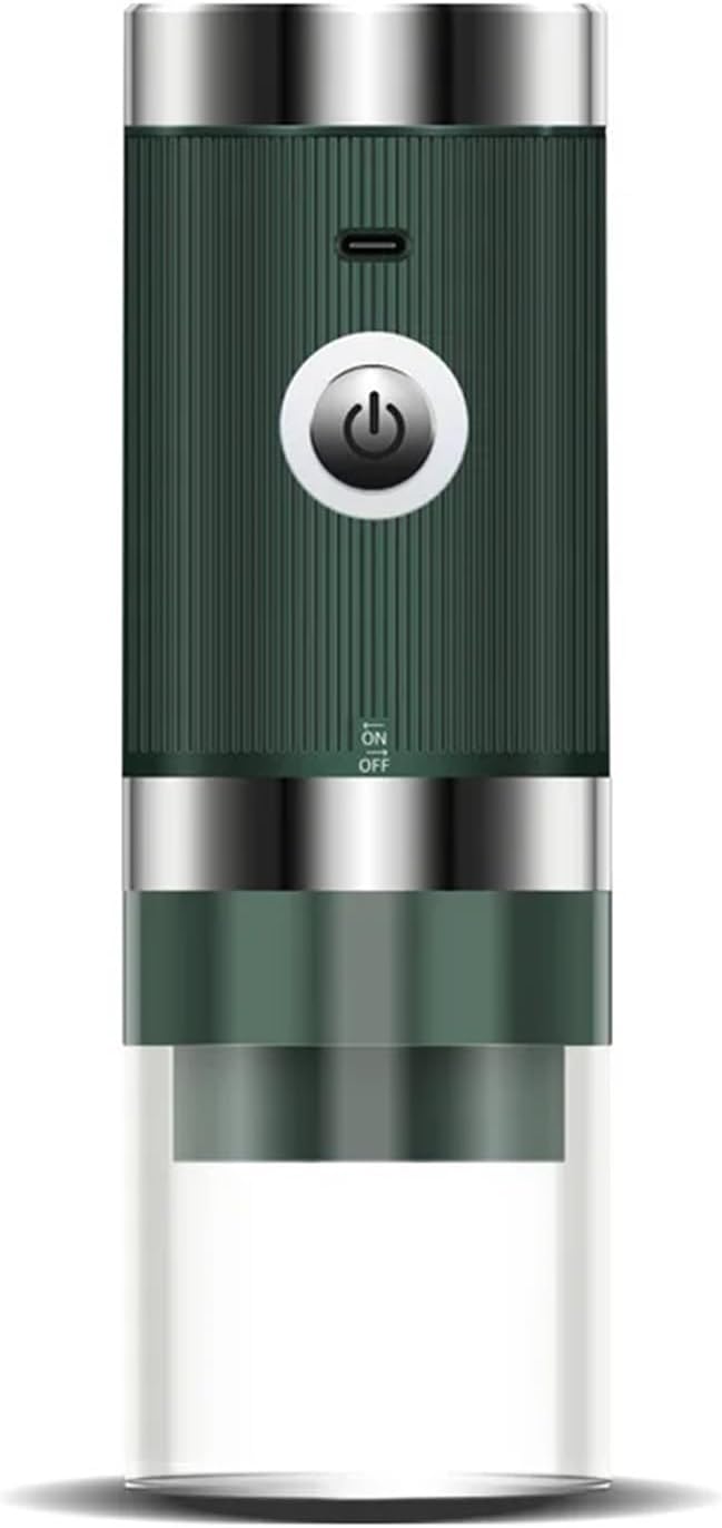 Portable Coffee Machine, Portable Electric Coffee Grinder USB Charging 1500MAH Wireless Fully Automatic All-in-One Small Household Coffee Bean Grinder,for Outdoor Travel Picnic(Green)