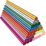 Glitter Color Hot Glue Sticks Full Size, ENPOINT 8" Long x 0.43" Dia 36 Pack Hot Melt Glue Sticks Bulk, Adhesive Glue Sticks Standard for Crafting DIY Art School Gluing Project Repair Sealing
