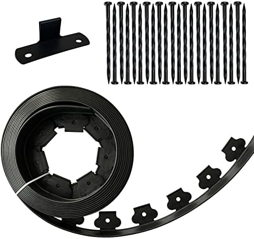 Garden Edging for Grass: Which 5 Options Will Transform Your Yard? 7 Landscape Edging Kit Black 20 ft Lawn Edging Include 20 Spikes, 2 in Tall Plastic Garden Edging Border for Landscaping, Flower Gardens, Lawn (Black-20ft)