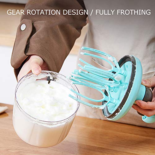 Miskall Cream Mixer, Automatic Manual Whipped Cream Dispenser Professional Cream Whipper Maker for Shop Kitchen Salad Dressings Frothy Drinks Milk Frother Foam Maker - Image 5