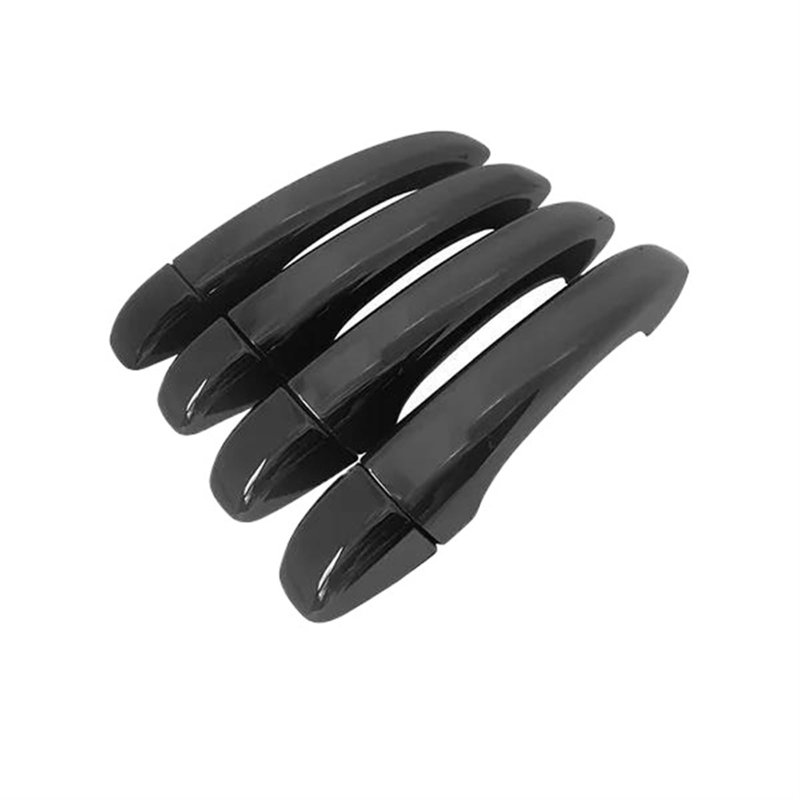 Lzbzhb 4Handle No Button Car Exterior Outsidedoor Handle For Scenic 4 Mk4 Iv 2016~2022 Gloss Black Door Handle Cover Car Exterior Accessories Styling Rustproof Stickers Trim(4Handle No Button)